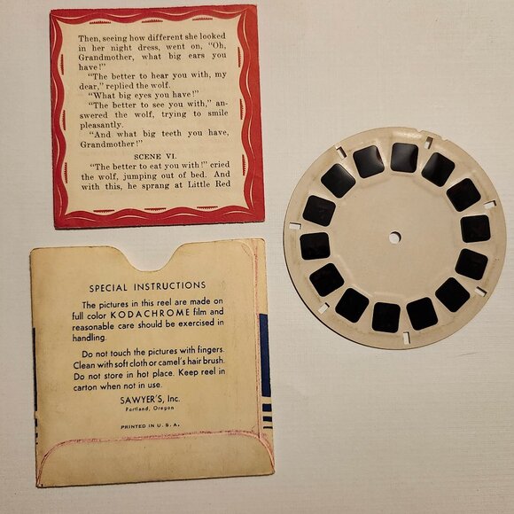 VINTAGE View Master Little Red Riding Hood Reel x 1 1950 - Picture 5 of 5